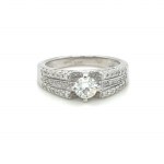 18K WHITE GOLD RING - 4.81 GR WITH DIAMONDS - DH-R768