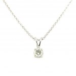 14K WHITE GOLD 0.60 GR NECKLACE WITH DIAMONDS - PND30604