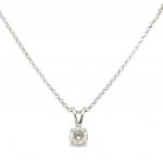 14K WHITE GOLD 0.60 GR NECKLACE WITH DIAMONDS - PND30604