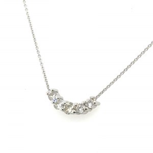 NECKLACE IN WHITE GOLD 2.04 GR NATURAL WITH DIAMONDS - DH-P289