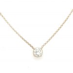 YELLOW GOLD CHOKER NECKLACE 2.69 GR WITH DIAMONDS - DH-P199