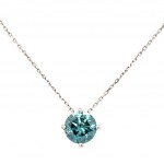 GOLD CHOKER NECKLACE WITH BLUE DIAMOND - PND20409