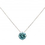 GOLD CHOKER NECKLACE WITH BLUE DIAMOND - PND20409