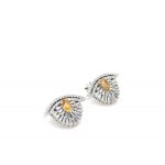 EARRINGS IN WHITE GOLD 6.04 GR WITH CITRINE QUARTZ - DH-E305