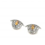 EARRINGS IN WHITE GOLD 6.04 GR WITH CITRINE QUARTZ - DH-E305
