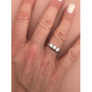 TRILOGY IN WHITE GOLD WITH LAB GROWN DIAMONDS - TRIL LG4