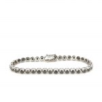 WHITE GOLD BRACELET 13.47 GR TENNIS TYPE WITH DIAMONDS - DH-B508