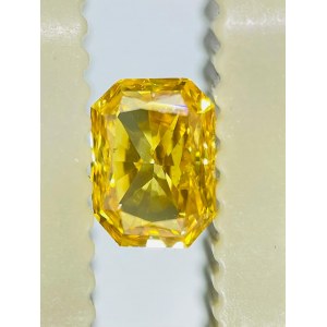 NATURAL POLISHED DIAMOND 0.46 FANCY VIVID YELLOW ORANGE - SI2 - GIA - 928-1