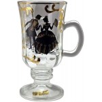 Pair of hand-painted latte glasses crystal glass - Czechoslovakia