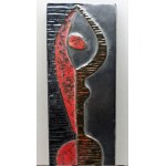 Modernist ceramic plaque '' Woman '' - 1960s