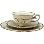 Sorau Zary porcelain trio ivory 1925-45