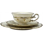 Sorau Zary porcelain trio ivory 1925-45