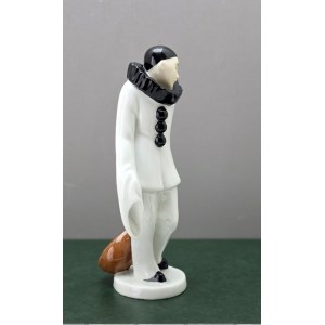 Figurka Pierrota z gitarą - Gebruder Heubach Kunst - 1920 r.
