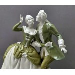 Collector's figurine - Dancing couple - Royal Dux Czechoslovakia 1950s.