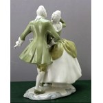 Collector's figurine - Dancing couple - Royal Dux Czechoslovakia 1950s.