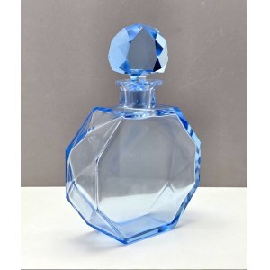 Art Deco blue decanter Karlove Wary Moser factory 1930s Karl Palda