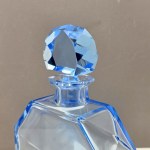Art Deco blue decanter Karlove Wary Moser factory 1930s Karl Palda
