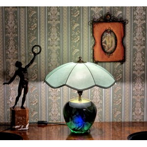 Unique Ikora uranium cabinet lamp WMF design Karl Wiedmann Germany 1930s