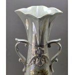 Tall ceramic vase - amphora with genre scene Ukraine 1960s