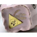 Pink porcelain cup Art Nouveau pattern - Czechoslovakia 1960s