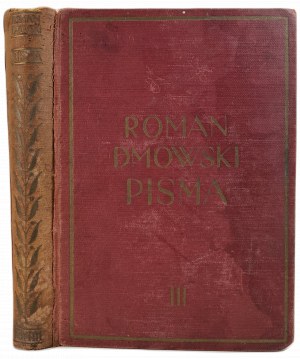 DMOWSKI Roman - PISMA, wyd.1938 tom III