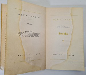 JOACHIMOWICZ Leon - SENEKA series of Thoughts and People, Edition 1 of 1977