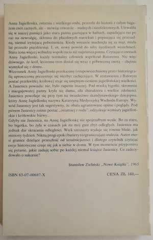 JASIENICA Paweł - OSTATNIA Z RODU Wyd. 1984 Losy Anny Jagiellonki