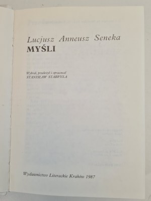 SENEKA - THINK, Issue 1 a 1987.