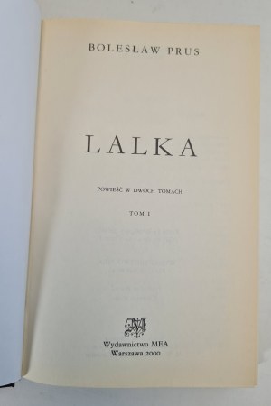 PRUS Bolesław - LALKA powieść w dwóch tomach, tom I-II