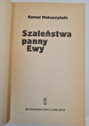 MAKUSZYŃSKI Kornel - SZALEWA PANNY EWY, vyd.1983