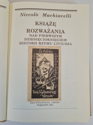 MACHIAVELLI Niccolo - THE PRINCE publ.1993 full leather binding