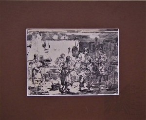 Seweryn BIESZCZAD (1852-1923), Scena wiejska,1881