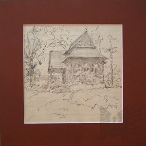 Tadeusz CIEŚLEWSKI-ojciec (1870-1956), Dom z werandą