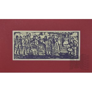 Helena KRAŻOWSKA-KNOTOWA (1911-1992), Schlange für Fleisch, 1970er Jahre.