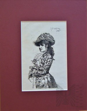 Henryk PIĄTKOWSKI (1853-1932), Dama z XVIII wieku