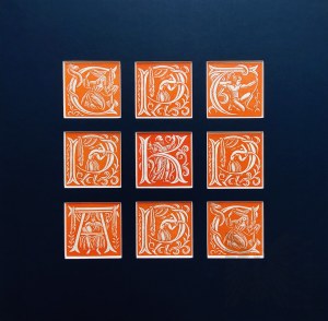 Władysław SKOCZYLAS (1883-1934), Projekt inicjałów - 9 sztuk