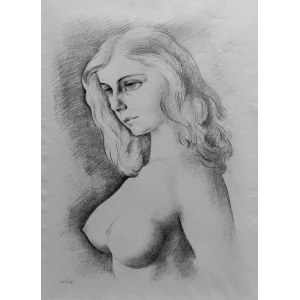 Mojżesz Kisling (1891-1953), Akt kobiecy z profilu, 1954
