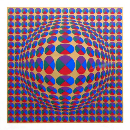 Victor Vasarely (1906-1997), Neptune 3 (Gold)