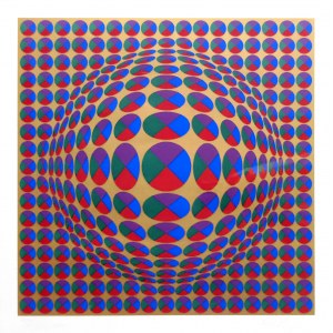 Victor Vasarely (1906-1997), Neptune 3 (Gold)