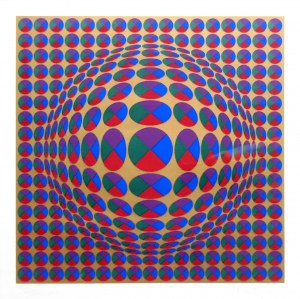 Victor Vasarely (1906-1997), Neptune 3 (Gold)