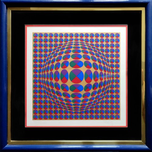 Victor Vasarely (1906-1997), Neptune 3 (Gold)