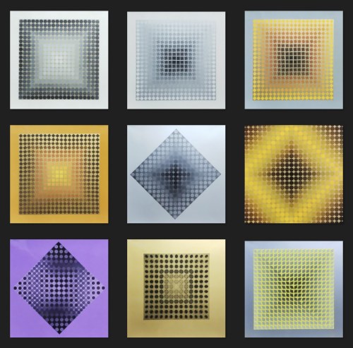 Victor Vasarely (1906-1997), CTA-102 (9 szt), 1971