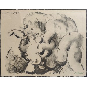Pablo Picasso (1881-1973), Minotaur (Mitologiczna scena erotyczna), 1967