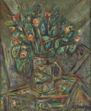 Pinchus Kremegne (1890-1981), Kwiaty w wazonie
