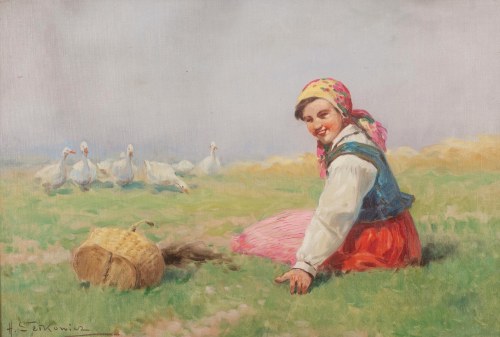 Adam Setkowicz (1875-1945), Dziewczyna na łące