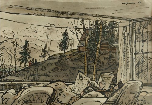 Mieczysław Wejman (1912-1997), Widok z sanatorium na Zakopane, 1954