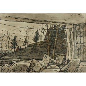 Mieczysław Wejman (1912-1997), Widok z sanatorium na Zakopane, 1954