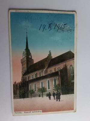 POSTCARD TARNÓW CATHEDRAL CHURCH, PRE-WAR, STAMP, STAMP 1915
