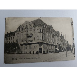 POSTCARD ELBLĄG ELBING FRIEDRICH WILHELMSPLATZ, PRE-WAR, STAMP, STAMP 1919