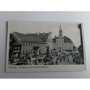 POCZTÓWKA SOWIECK, SOVETSK, TILSIT, ROSJA, RYNEK, ZNACZEK, STEMPEL, 1942 R